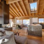 020 Penthouse Weissmatten Zermatt Living and Kitchen