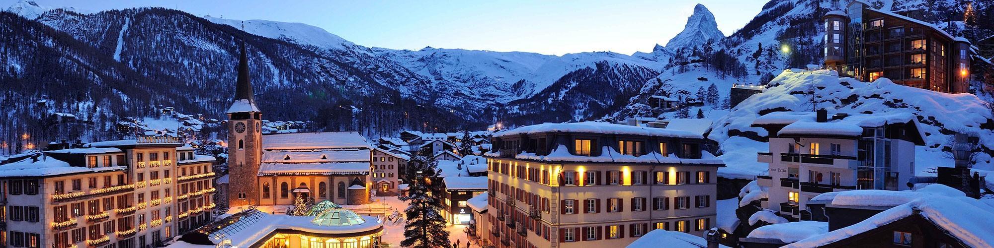 Zermatt Village In The Snow